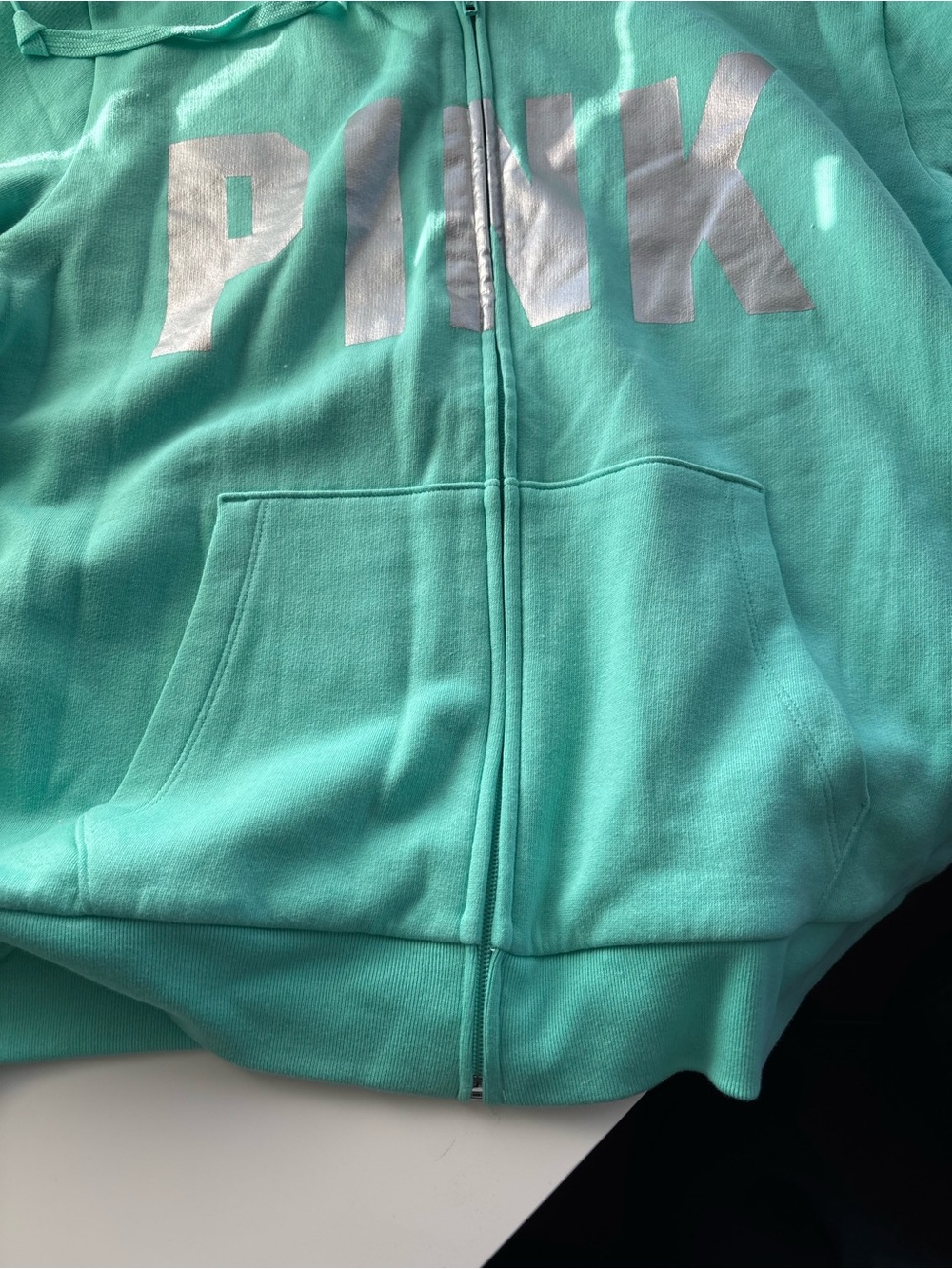 Victoria’s Secret Teal Hoodie XXL - Picture 5 of 7